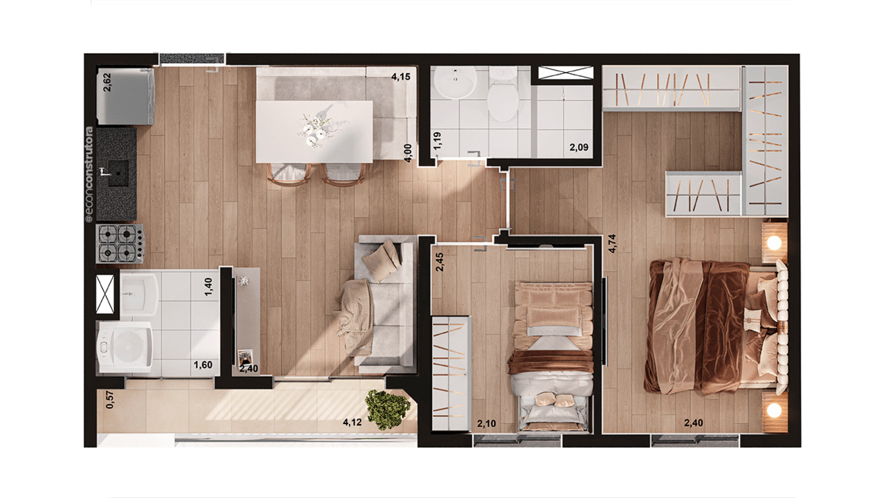 Apartamento à venda com 45m², 2 quartos com vaga - 18