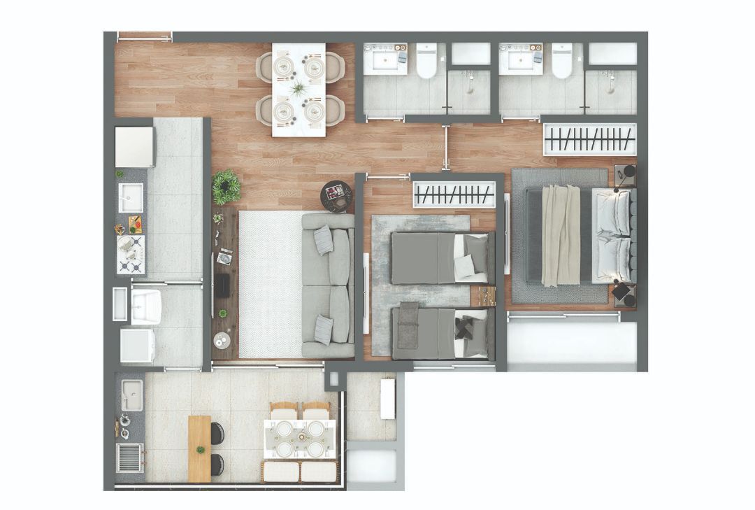 Apartamento à venda com 68m², 2 quartos com vaga - 15