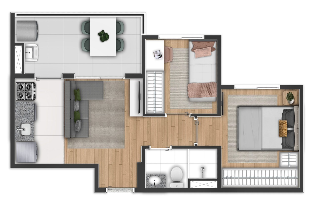 Apartamento à venda com 40m², 2 quartos sem vaga - 29