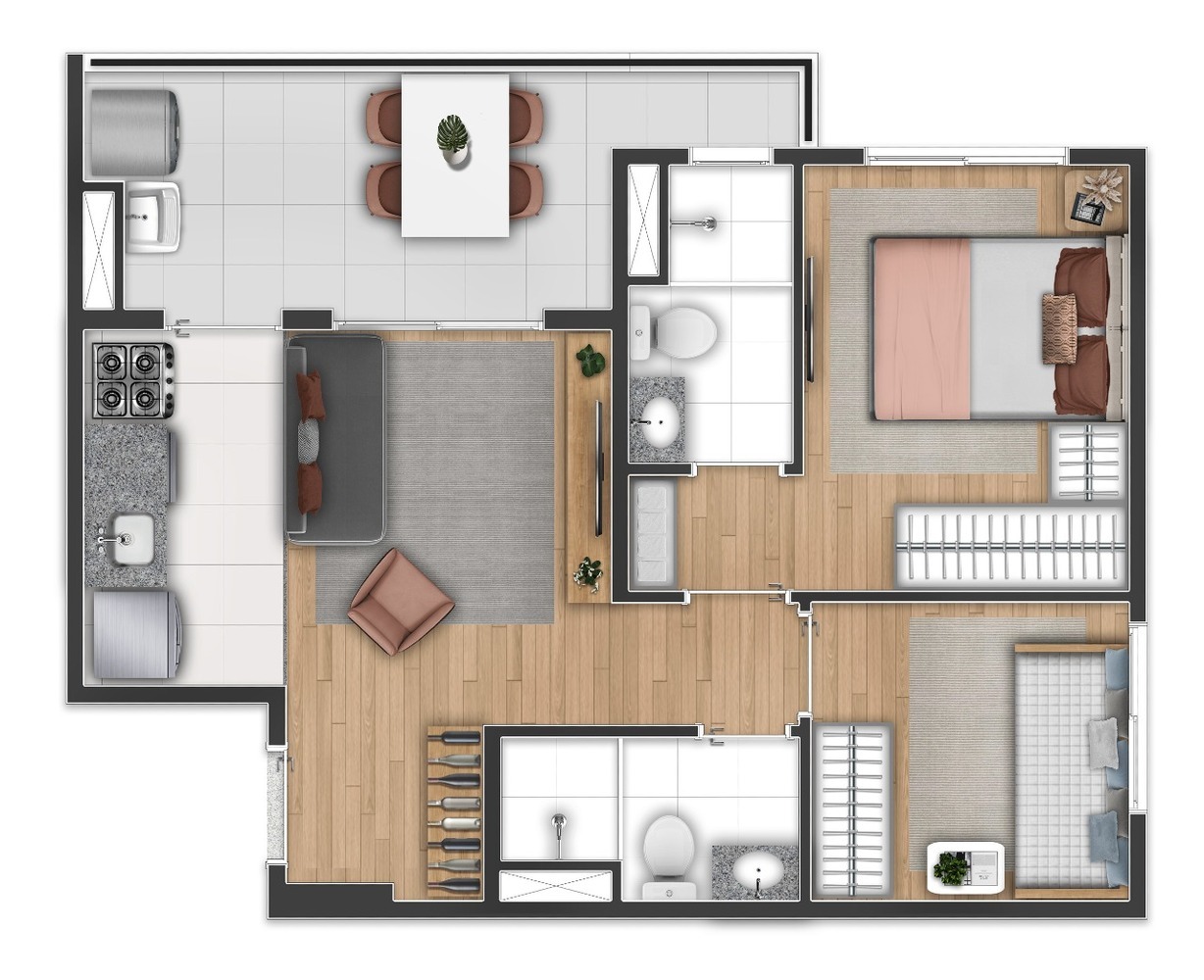 Apartamento à venda com 46m², 2 quartos com vaga - 29