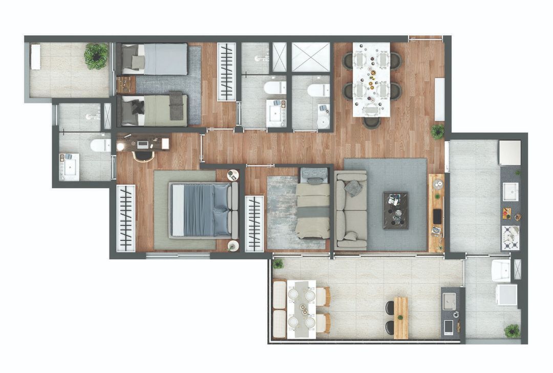 Apartamento à venda com 98m², 3 quartos com vaga - 15