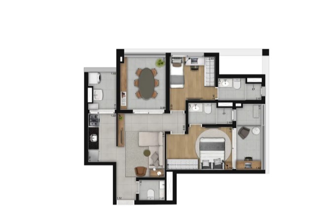 Apartamento à venda com 70m², 2 quartos com vaga - 21