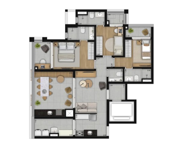 Apartamento à venda com 104m², 3 quartos com vaga - 21