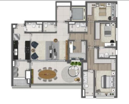 Apartamento à venda com 151m², 4 quartos com vaga - 23