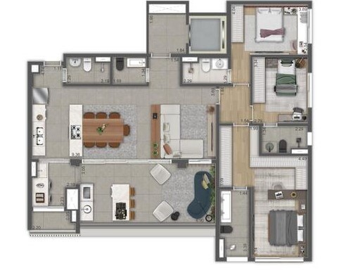 Apartamento à venda com 151m², 4 quartos com vaga - 24