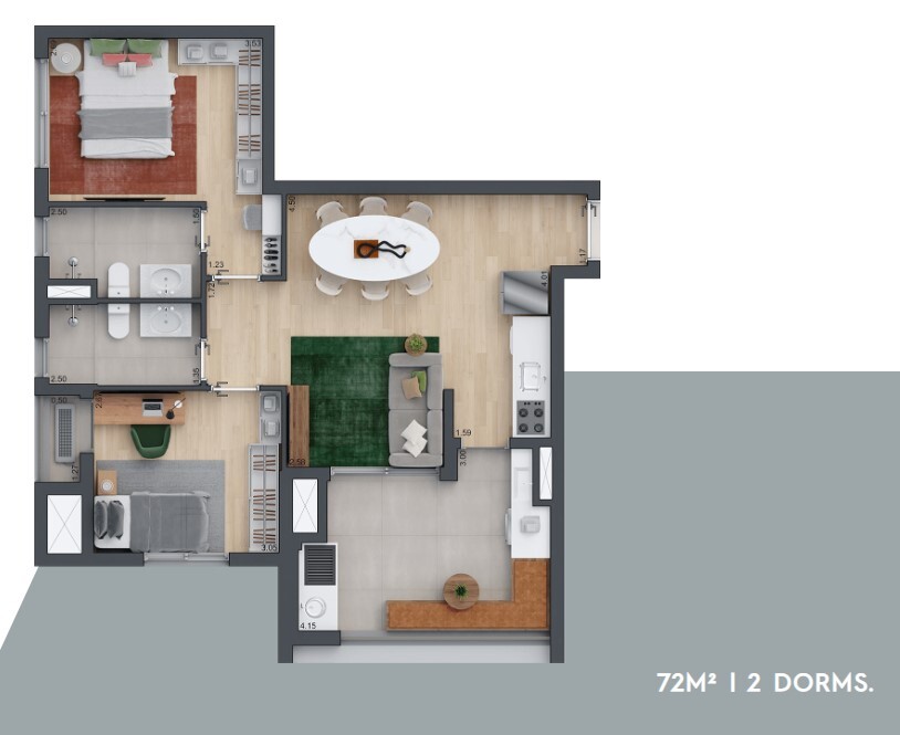 Apartamento à venda com 72m², 2 quartos com vaga - 18