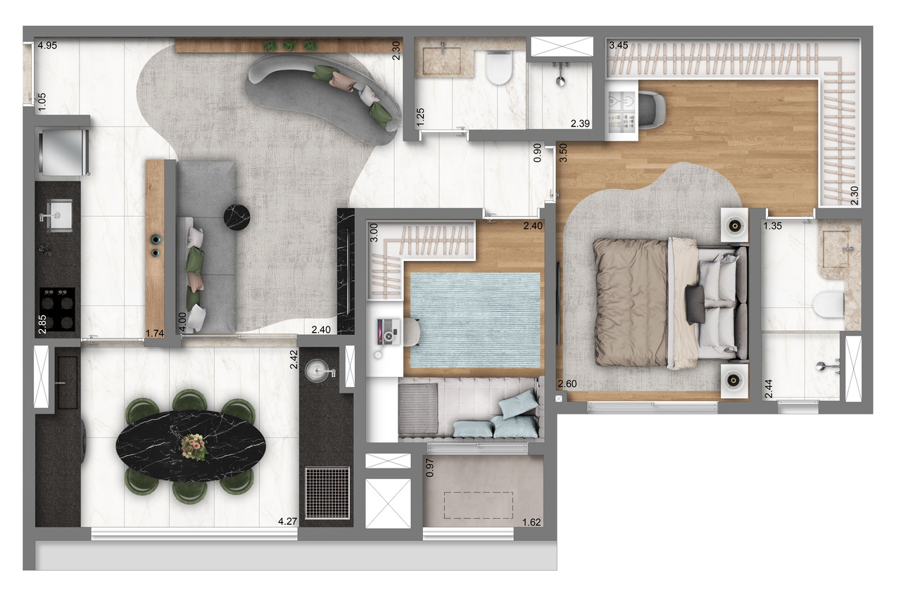Apartamento à venda com 69m², 2 quartos com vaga - 18