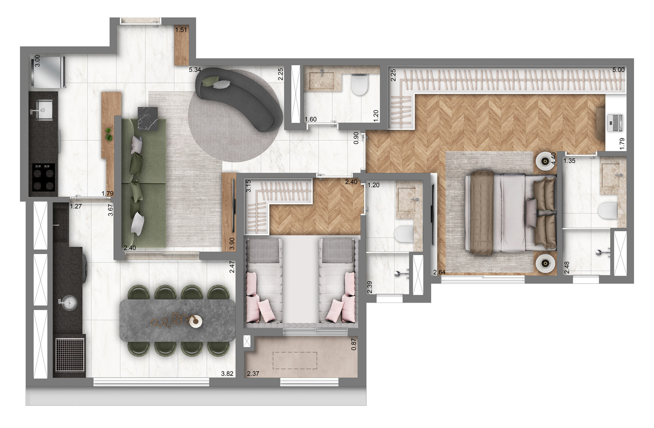 Apartamento à venda com 75m², 2 quartos com vaga - 18