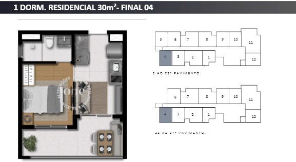 Apartamento à venda com 30m², 1 quarto sem vaga - 16