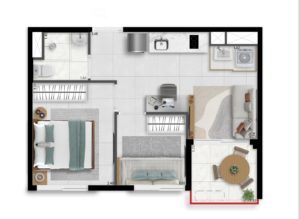 Apartamento à venda com 32m², 2 quartos sem vaga - 12