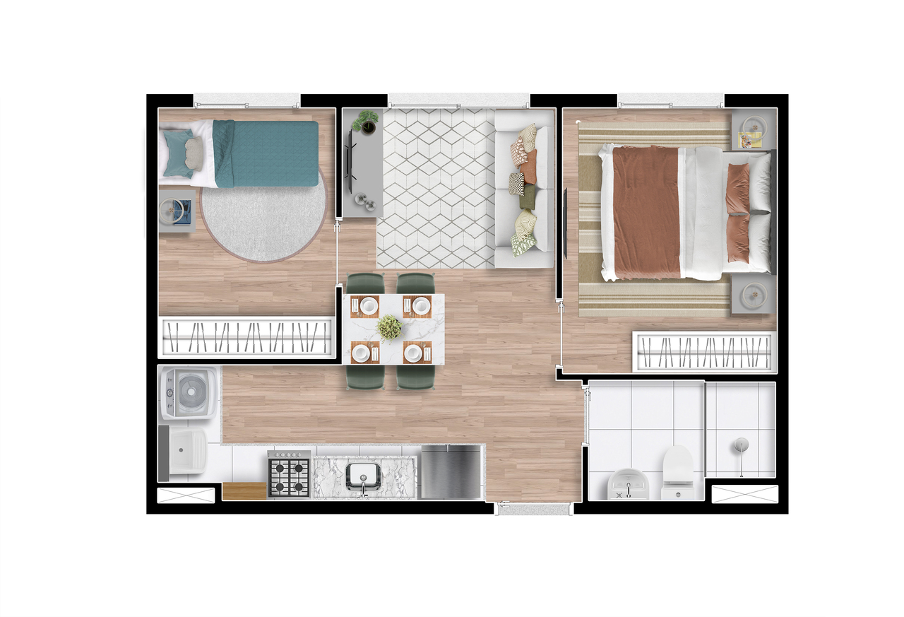 Apartamento à venda com 34m², 2 quartos sem vaga - 14