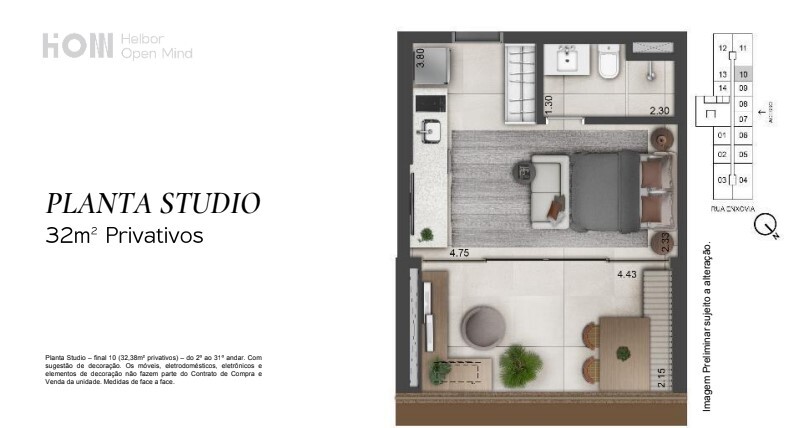 Studio à venda com 32m², 0 quartos sem vaga - 29