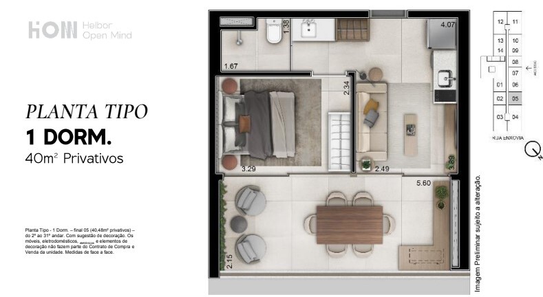 Apartamento à venda com 40m², 1 quarto sem vaga - 29