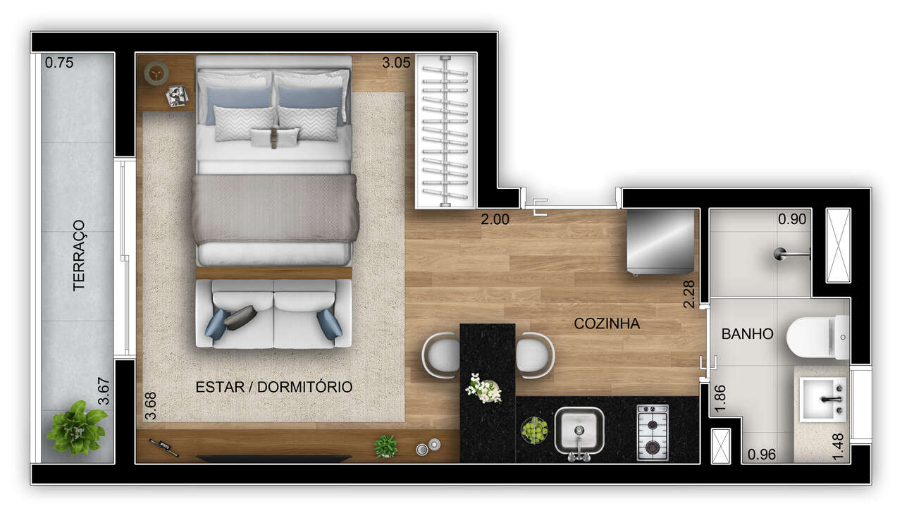 Studio à venda com 24m², 0 quartos sem vaga - 10