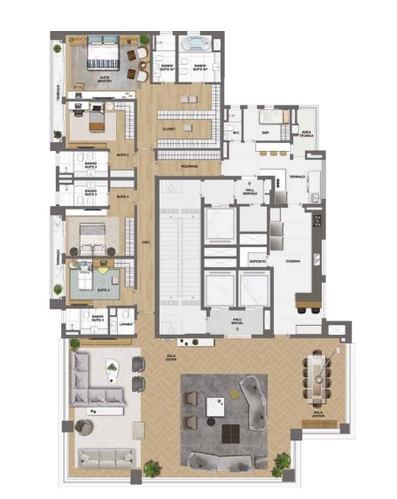 Apartamento à venda com 375m², 4 quartos com vaga - 13