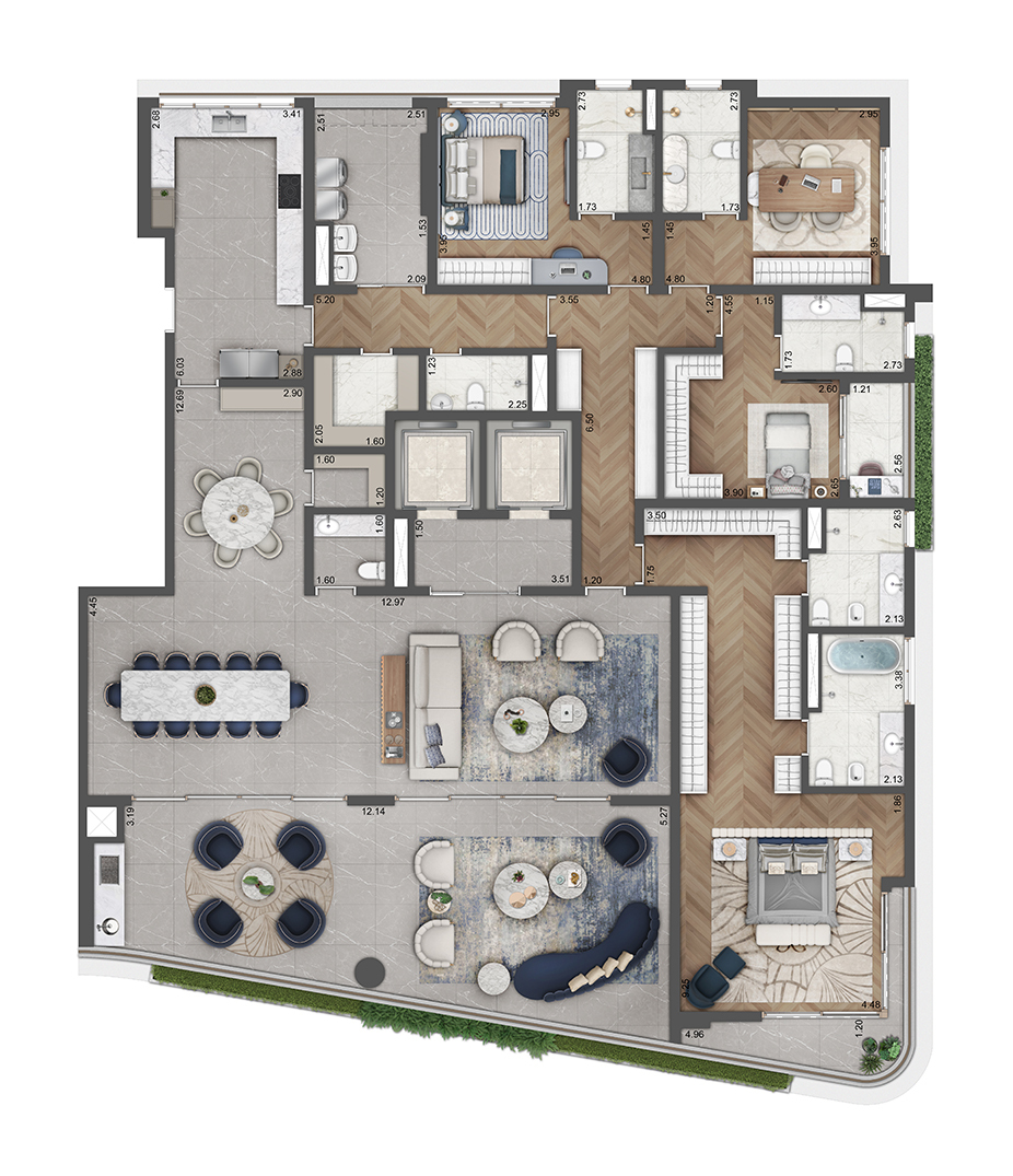 Apartamento à venda com 359m², 4 quartos com vaga - 21
