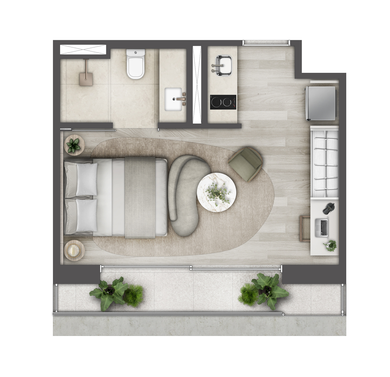 Studio à venda com 32m², 1 quarto sem vaga - 22