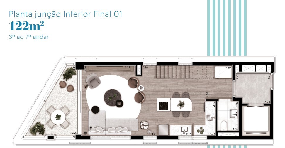 Apartamento à venda com 122m², 2 quartos com vaga - 14