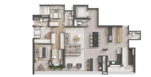 Apartamento à venda com 157m², 4 quartos com vaga - 17