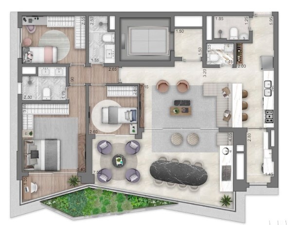 Apartamento à venda com 132m², 3 quartos com vaga - 24