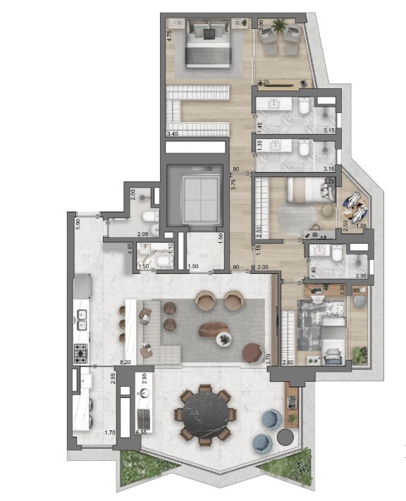 Apartamento à venda com 161m², 3 quartos com vaga - 24