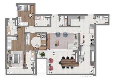Apartamento à venda com 134m², 3 quartos com vaga - 17