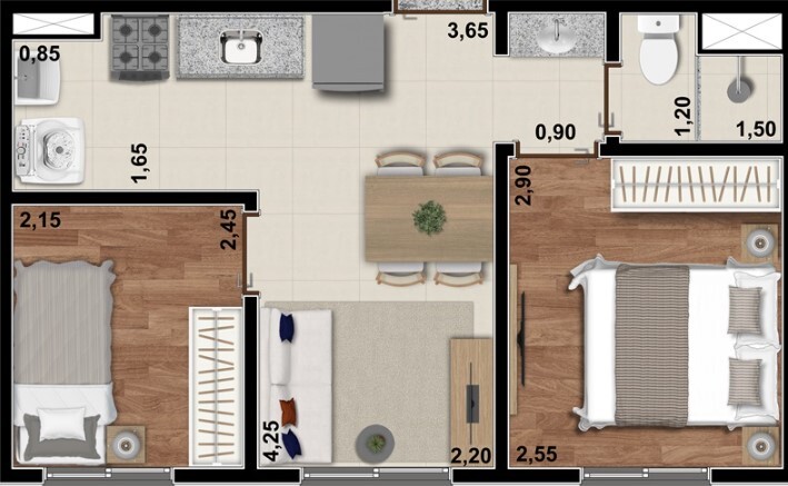 Apartamento à venda com 33m², 2 quartos sem vaga - 21