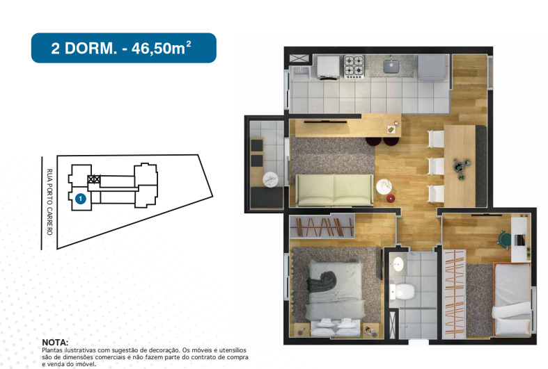 Apartamento à venda com 46m², 2 quartos com vaga - 16