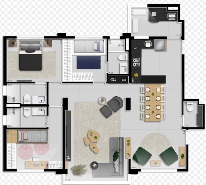 Apartamento à venda com 113m², 3 quartos com vaga - 14