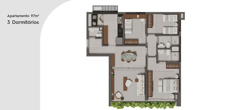 Apartamento à venda com 97m², 3 quartos com vaga - 23