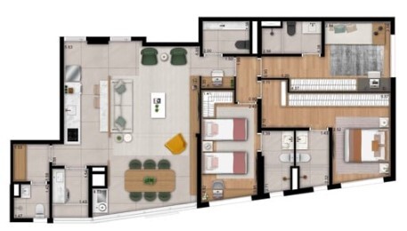 Apartamento à venda com 121m², 3 quartos com vaga - 17