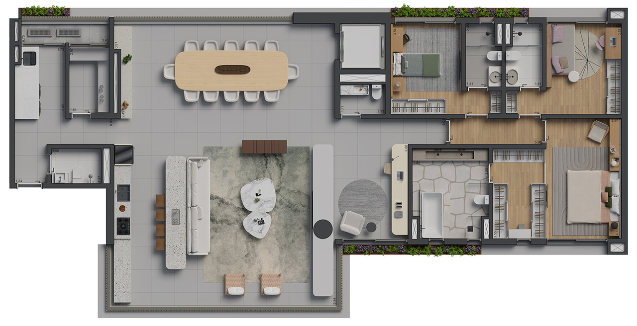 Apartamento à venda com 248m², 4 quartos com vaga - 25