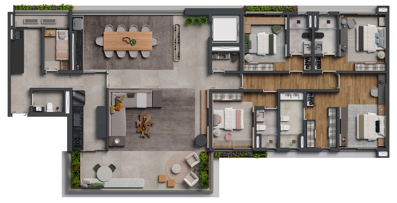 Apartamento à venda com 248m², 4 quartos com vaga - 26
