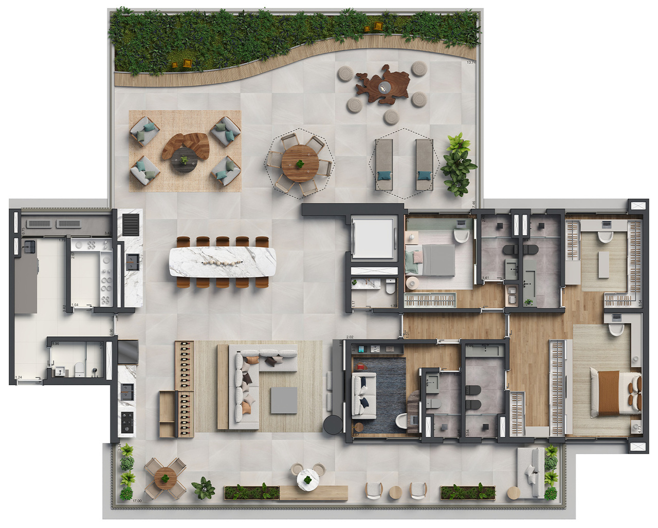 Apartamento à venda com 368m², 3 quartos com vaga - 25