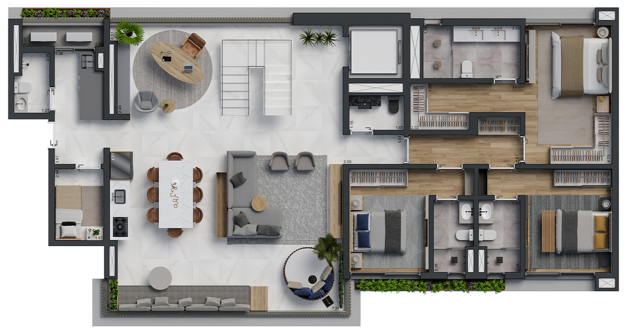 Apartamento à venda com 360m², 3 quartos com vaga - 26