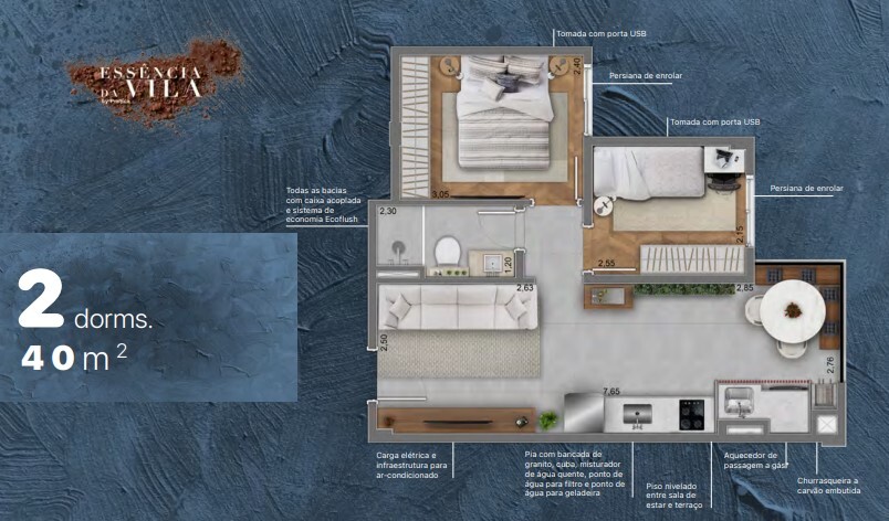 Apartamento à venda com 40m², 2 quartos sem vaga - 20