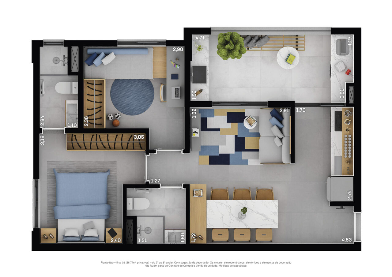 Apartamento à venda com 57m², 2 quartos com vaga - 13