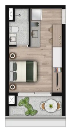 Studio à venda com 25m², 0 quartos sem vaga - 18