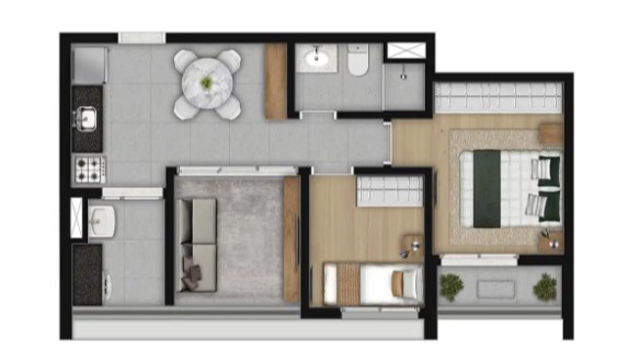 Apartamento à venda com 51m², 2 quartos com vaga - 18