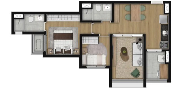 Apartamento à venda com 57m², 2 quartos com vaga - 18