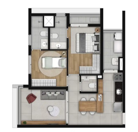Apartamento à venda com 67m², 2 quartos com vaga - 18