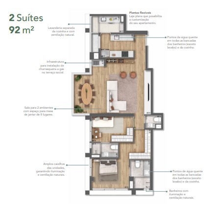 Apartamento à venda com 92m², 2 quartos com vaga - 23