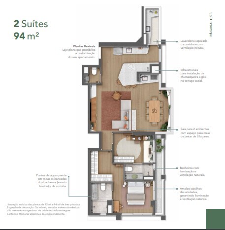 Apartamento à venda com 94m², 2 quartos com vaga - 23