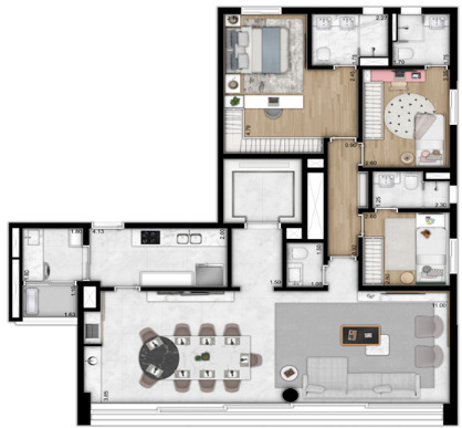 Apartamento à venda com 133m², 3 quartos com vaga - 18