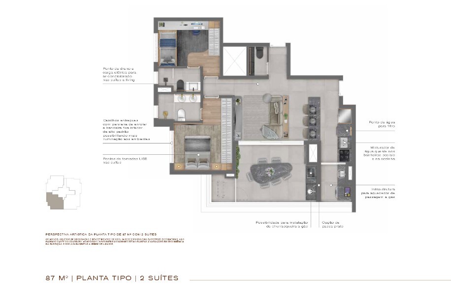 Apartamento à venda com 87m², 2 quartos com vaga - 22
