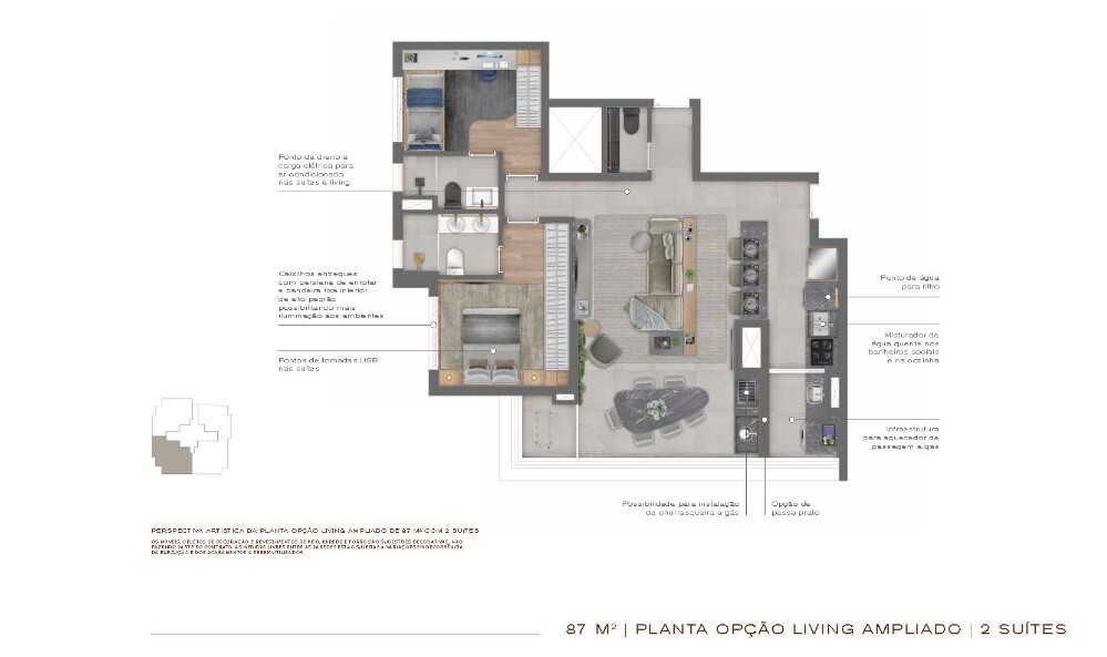 Apartamento à venda com 87m², 2 quartos com vaga - 23