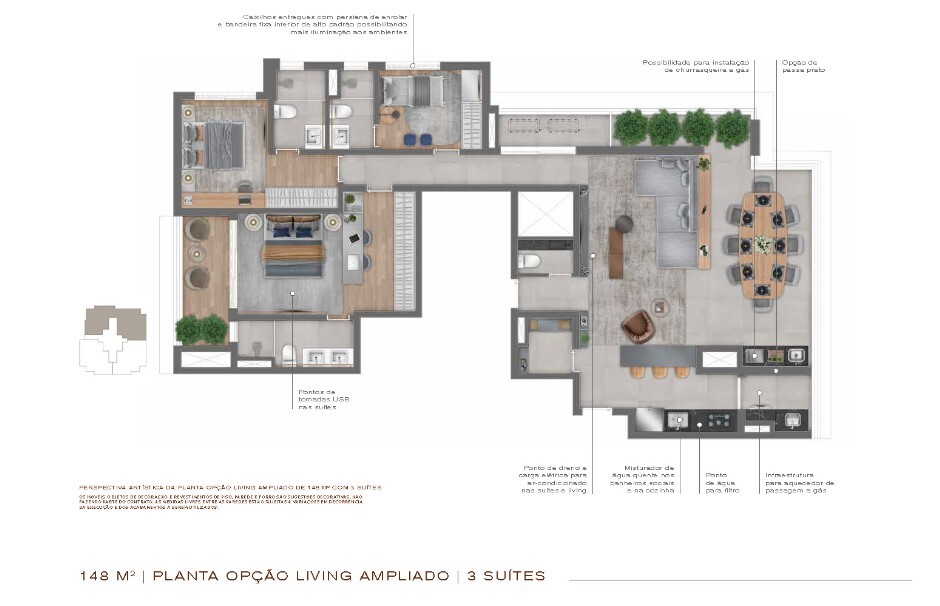 Apartamento à venda com 148m², 3 quartos com vaga - 22