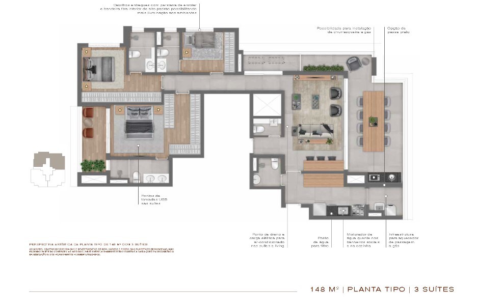 Apartamento à venda com 148m², 3 quartos com vaga - 23