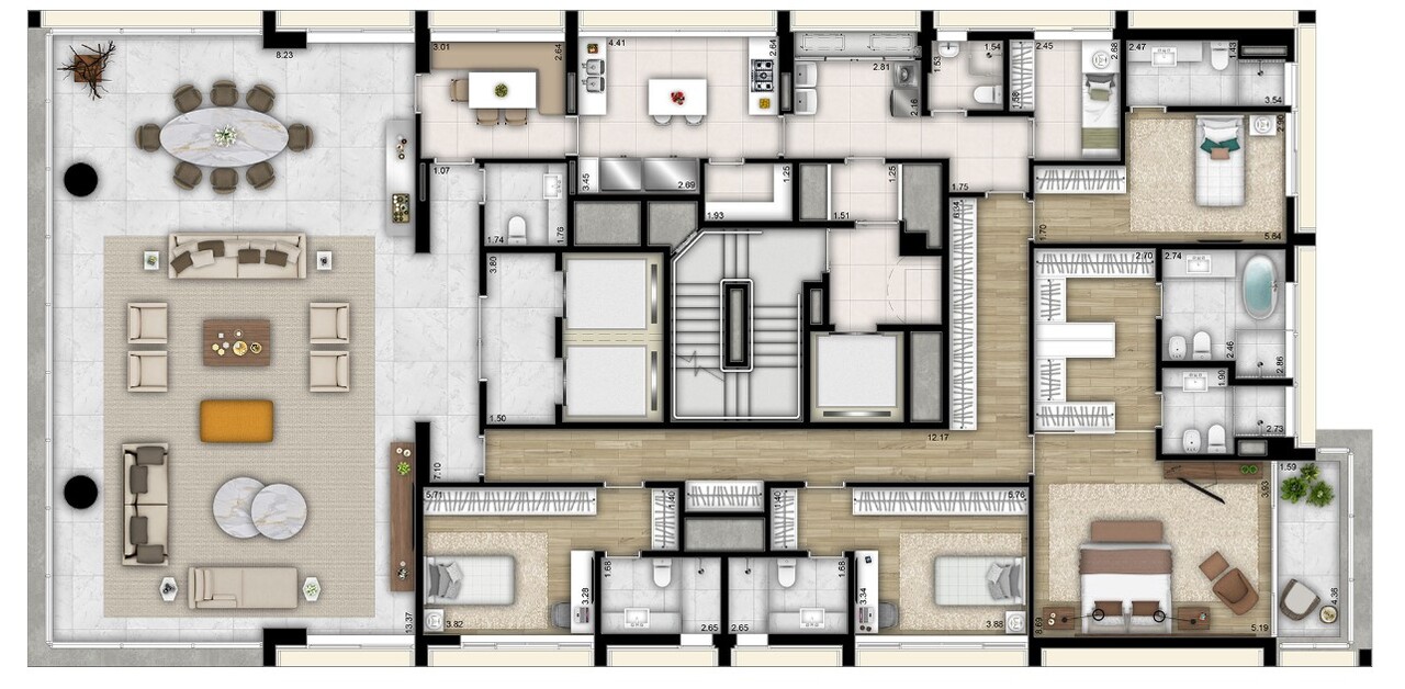 Apartamento à venda com 359m², 4 quartos com vaga - 14