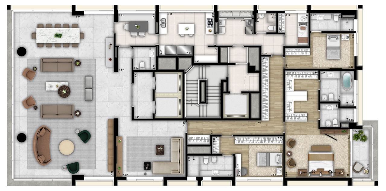 Apartamento à venda com 359m², 4 quartos com vaga - 15